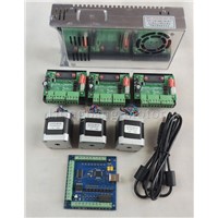 CNC Router USB 3 Axis Kit,3pcs TB6560 stepper driver+ mach3 USB stepper motor controller board + 3pcs nema17 motor +power supply
