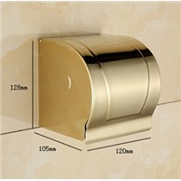 Golden Stainless steel Paper Holder BOX Wall Mounted Bathroom Accessories Sanitary wares 7009G