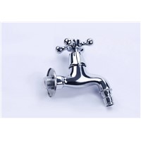 2016 New Style Chrome Bibcock Faucet Brass Wall mounted Bathroom Washing Machine tap garden faucet Outdoor bathroom mixer