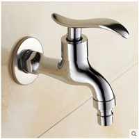 New Style Chrome Bibcock Faucet Brass Wall mounted Bathroom Washing Machine tap garden faucet Outdoor bathroom mixer