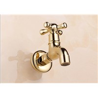 New Gold Brass Garden Faucet Brief bibcock faucet washing machine faucet copper bibcock,Toilet tap,Bibcock tap