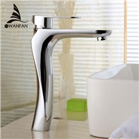 Basin Faucets Solid Brass Chrome Modern Bathroom Sink Faucet Single Handle Washbasin Hot Cold Mixer Water Tap Torneira 817-22
