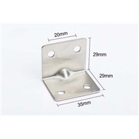 50pcs 29*29*35mm stainless steel angle Corner bracket L shape satin finish frame board shelf support + self-tapping screws KF307
