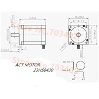 ACT Motor 3PCS Nema23 Stepper Motor 23HS8430 4-Lead 270oz-in 76mm 3.0A Bipolar CE ISO ROHS CNC Engraving Machine Milling