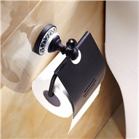 Paper Holders Fashion Crystal Silver Paper Holder Bathroom Accessories Product Wall-mounted Brass Toilet Paper Holder 6310