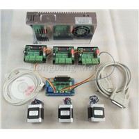 CNC Router mach3 3 Axis Kit, 3pcs TB6560 driver + 5 axis stepper motor controller + 3pcs nema17 1.8A motor +24V power supply