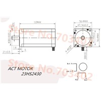 ACT Motor 1PC Nema23 Stepper Motor 23HS2430 Single Shaft 4-Lead 425oz-in 112mm 3.0A Bipolar 8mm-Diameter CE ISO ROHS Engraving
