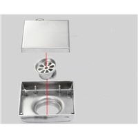 4 inch 100*100mm 304 stainless steel anti-odor floor drain anti-odor core bathroom hardware square shower floor drain