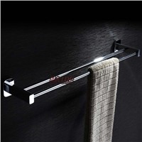 Fashion Extended 640mm Brass Chrome Finished Double Towel Bar,Bathroom Product Towel Holder,Towel Rack