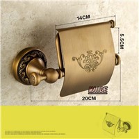Unique style Artistic European Copper antique toilet paper holder tissue box bathroom accessories-H7632F