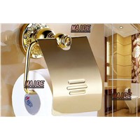 European brass &amp;amp;amp; crystal Copper antique toilet paper holder tissue box bathroom accessories,Antique copper,Rose gold,Chrome
