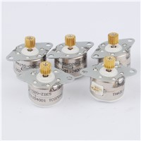 5pcs 4 wire 2 phase DC Micro stepper motor step angle 18 Degree with output gear
