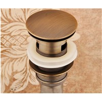 fashion High quality Solid Anti-bronze Brass Bathroom Lavatory Sink Push-down Pop Up Basin Drain