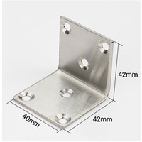 2pcs 40*40*42mm stainless steel angle bracket satin finish frame board support