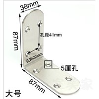Thickened 2.5mm Size 87*87*38mm stainless steel satin finish angle bracket L shape frame board support