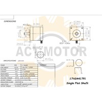 New Arrival! ACT 1PC Nema17 Stepper Motor 17HS4417P1 2Phase 56oz-in 40mm 1.7A Single Flat Shaft 40mm motor length CE ROSH ISO