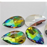 AAA Top Quality 38mm crystal pendant beads multi metallic plated colour with silver back 12pcs/lot