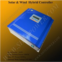 24v 48v solar wind hybrid 1kw controller with lcd