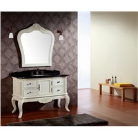wooden bathroom cabinet with classical design