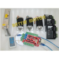 DE /US Delivery!!  USB port 3 Axis CNC Nema23 425oz-in (Dual shaft) stepper motor &amp;amp;amp; Motor Driver  Controller Kit