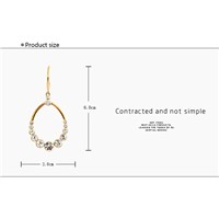 Fashion Opal Luxurious Crystal Drop For Women plated to party large gold Drop Earrings(AE0165)