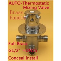 Brass G1/2&amp;amp;quot;wall mounted Thermostatic Mixer Valve Hot Cold Water For Bidet Spray Hand Shower