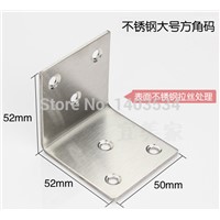 Size 50*50*52mm stainless steel angle bracket satin finish frame board support
