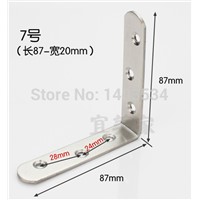 Size 87*87*20mm Thickness 2mm stainless steel angle bracket L shape satin finish frame board support