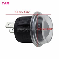 New 5Pcs Round 2 Pin SPST ON-OFF Rocker Boat Switch 12V Snap +Waterproof Coat #G205M# Best Quality