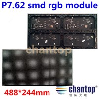 P7.62 SMD RGB led Full Color display module 488*244mm 64*32pixels hub75 indoor/semi-outdoor LED Video screen 1/16 scan drive