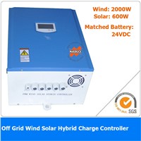 2600W 24VDC Off Grid PWM Wind Solar Hybrid Controller,  2000W Wind Power, 600W Solar Power
