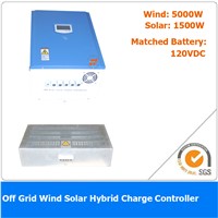 6500W 120VDC Off Grid Wind Solar Hybrid Charge Controller, 5000W Wind Power, 1500W Solar Power