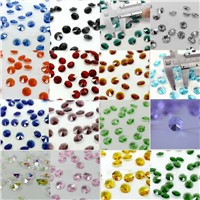 Nice Mixed Color 100pcs crystal glass octagon beads 1 hole for chandeliers parts,crystal curtain accessories decoration