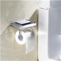 Bathroom Wall-Mount Tissue Holder/ Toilet Paper Holder, Chrome Brass For Mobile phone holder  08-029-1