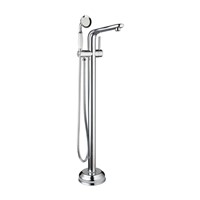 51012 New Floor Stand Mounted Solid Brass Bathroom Chrome Single Handle +Handheld Bathtub Bathroon Basin Sink Mixer Tap Faucet