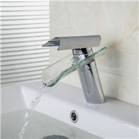 New Glass Waterfall Spout Imperial Crown Deck Mount Single Handle Chrome 8229/1 Bathroom Bacia Torneira Faucets,Mixer Tap