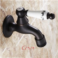 Brass bibcock  Home Kitchen Garden Water Tap Faucet with ceramic handle   in wall oil rubbed bronze