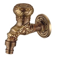 Antique brass dragon shape washing machine tap  only cold bibcock  faucet