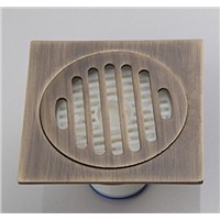 e-pak HELLO 10cm Antique Brass Waste Floor Drain 5407 Floor Drain Shower Drain Square Brass Bathroom Sanitary Waste Grate