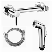 wall mouted Toilet 2 Function Bidet Spray Shattaf Shower Kit Sprayer Jet with Hot and Cold Water Mixer Valve Bar 02-149