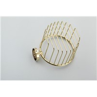 Luxury Golden Brass Toliet roll  Paper Holder Single Bar Tissue Holder Wall Mounted