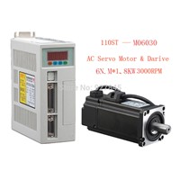 New Servo system kit 6N.M 1.8KW 3000RPM 110ST AC Servo Motor Matched Servo Driver