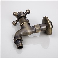 KEMAIDI Bathroom New Washing Machine 360 Antique Brass Single Cold Wall Mounted Wash Basin Sink Bathroom Tap Faucet 2009F
