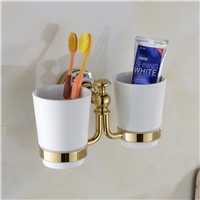 Cup &amp;amp;amp; Tumbler Holder Double Ceramics Cup Holder Toothbrush Holder Bathroom Accessory Ware Bathroom Furniture Toilet XE3387