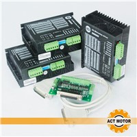 ACT Motor 3PCS Nema34 Stepper Motor 34HS9456 Single Shaft 4Lead 1090oz 99mm 5.6A+3PCS Driver DM860 7.8A 80V  Engraving Mill