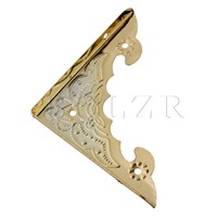 BQLZR 20 x Jewelry Box Gift Wine Case Corner 40x40mm Golden Bat Decorative Protector