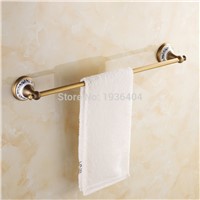 Wholesale Retail Antique Bronze Towel Bar with Porcelain Single Towel Rack Wall Mounte Bathroom Towel Shelf TR1008