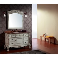 Newly fashion hot sale top classical solid wood bathroom vanity