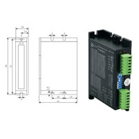 Two phase hybrid stepping motor driver dsp control 24-40v 0.4-2.2A 25600 segments 2MHZ pul  inputi