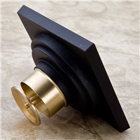 Solid Brass Square Floor Drain Art Carved Shower Ground Drainer,washing machine filter drains oil Rubbed Bronze Finish